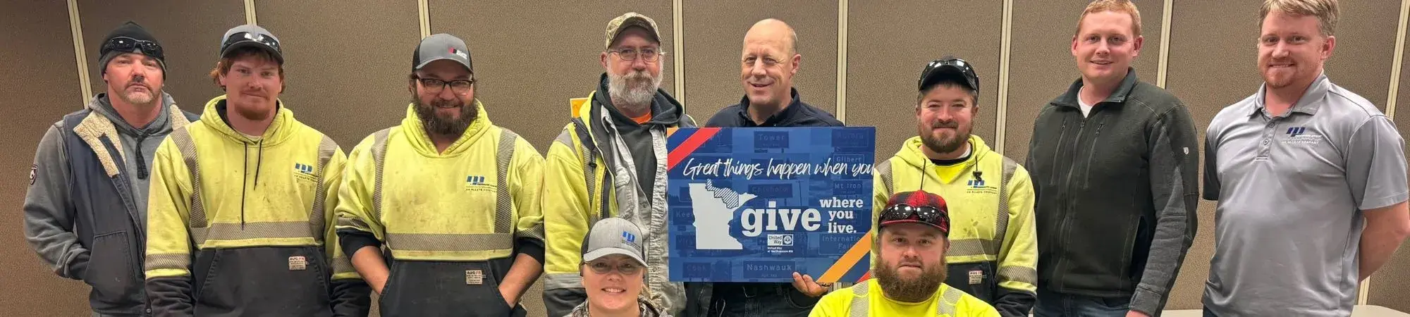 Minnesota Power employees at a workplace giving campaign meeting